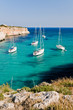 Sailing boats in the bay of Cala Magraner, Majorca