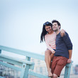 romantic couple on beach