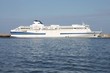 Large ferry in the port