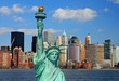 The Statue of Liberty and Manhattan Skyline